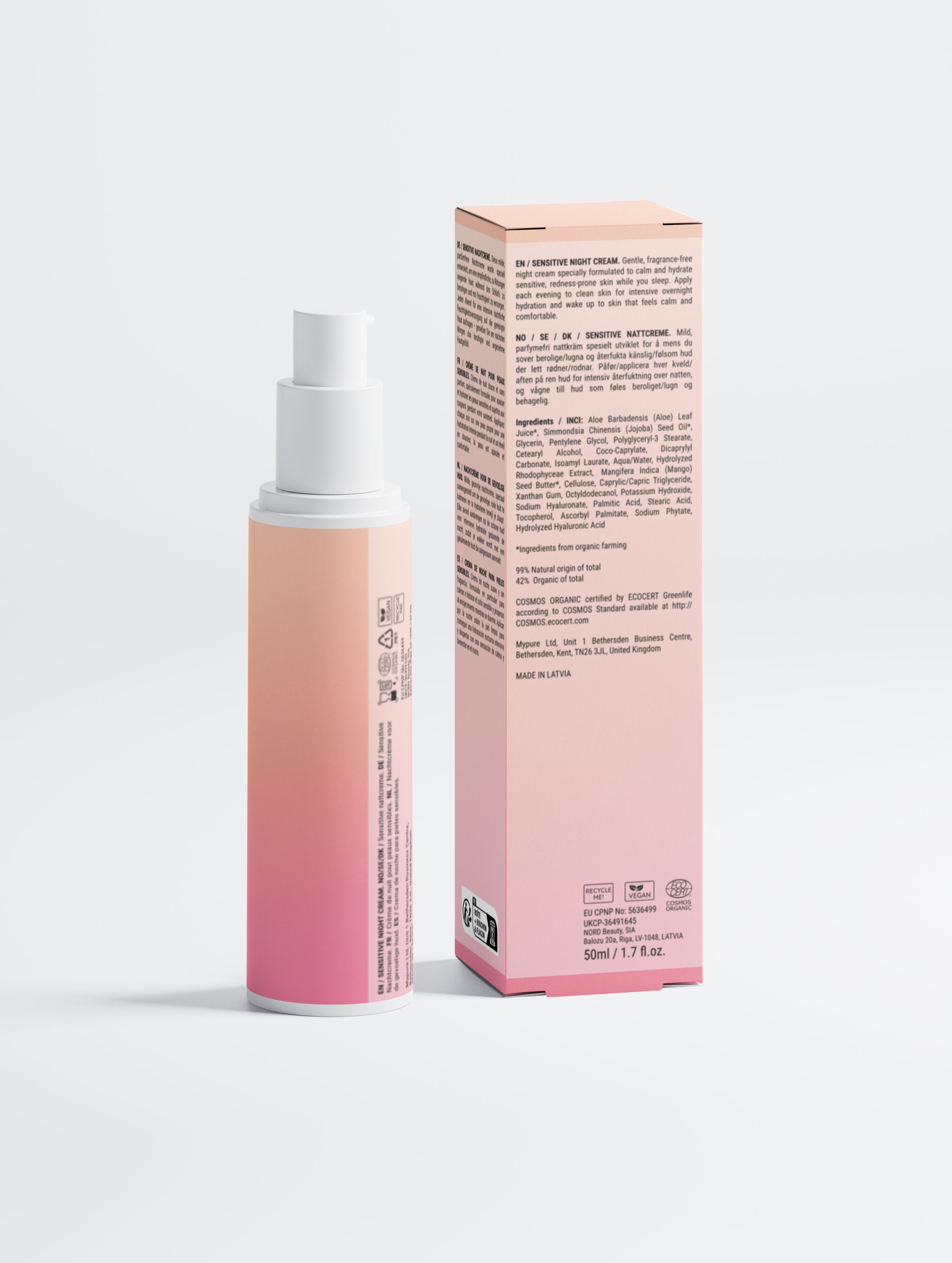 Sensitive Skin Overnight Cream, Fragrance-Free