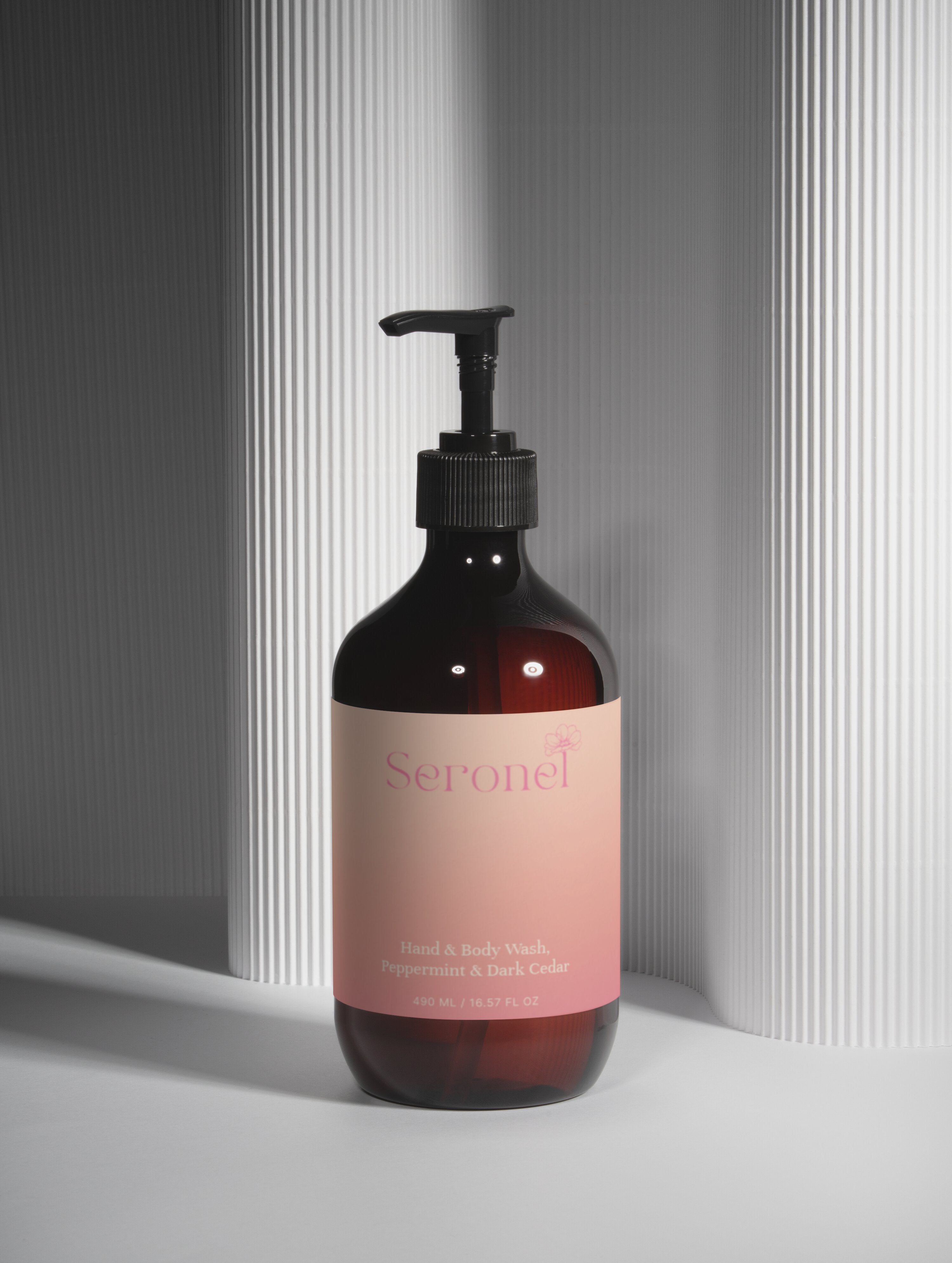 Hand & Body Wash, Peppermint & Dark Cedar